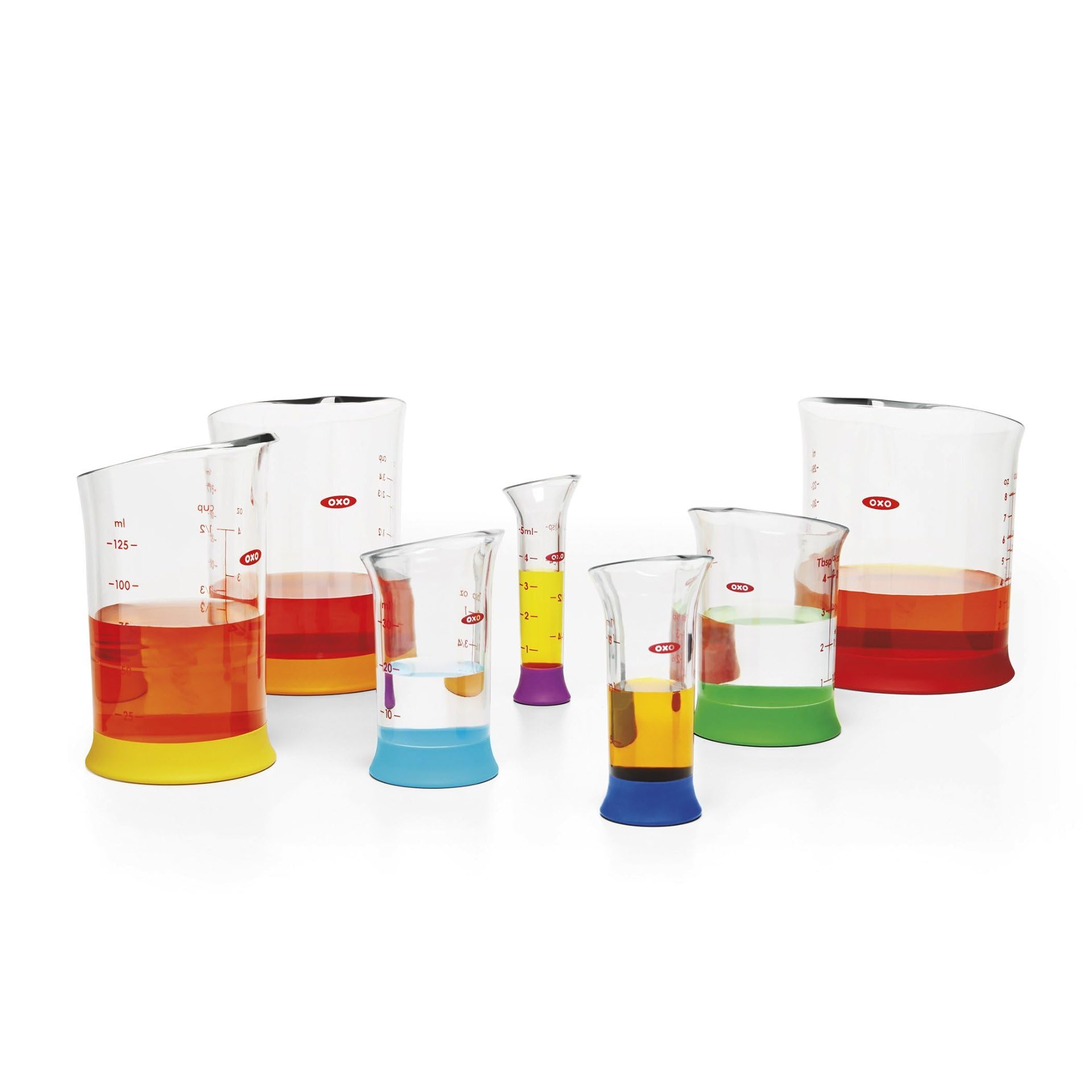 OXO Good Grips 2oz beaker designed for precise small-volume measuring.