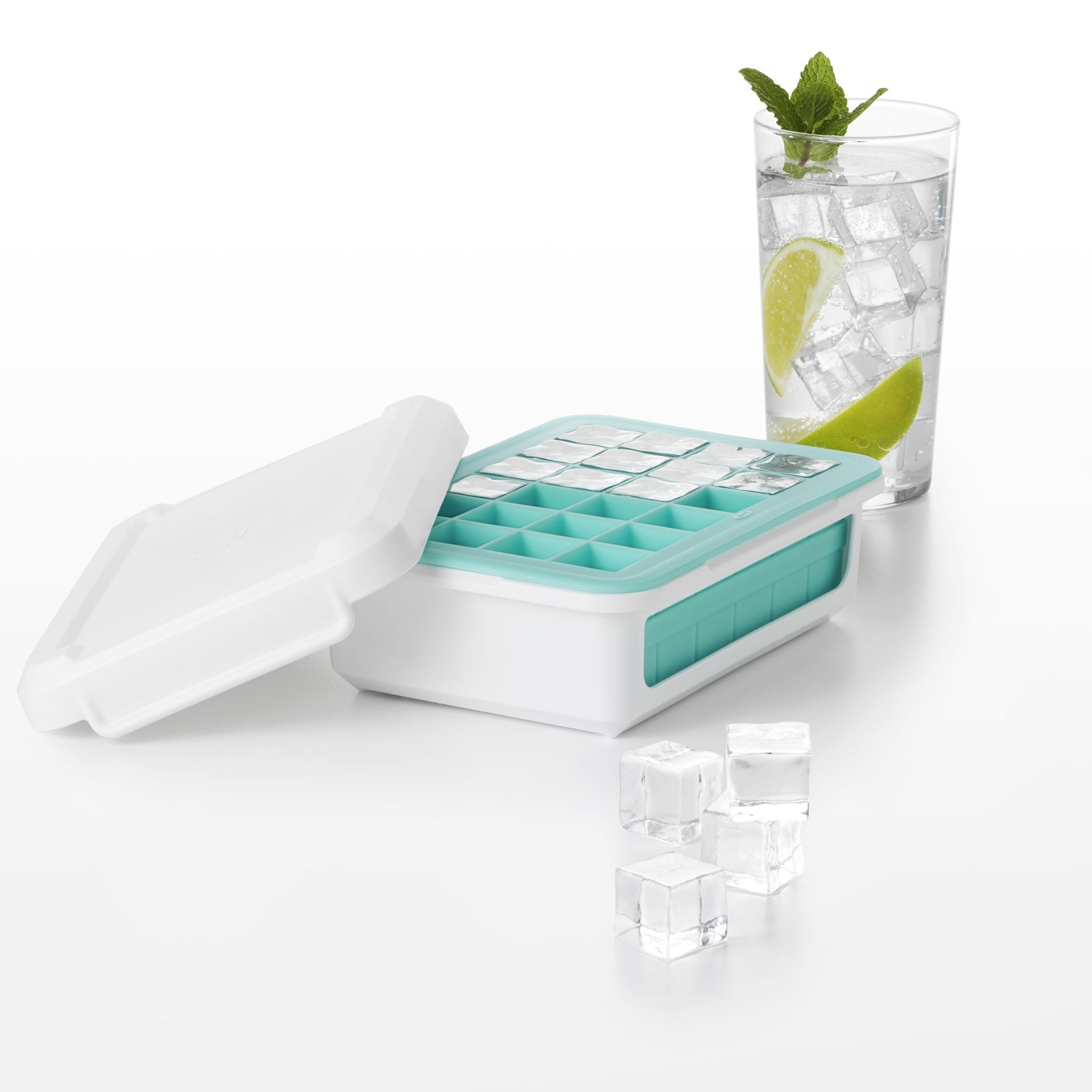 O-shaped cubes offer playful presentation for cocktails.