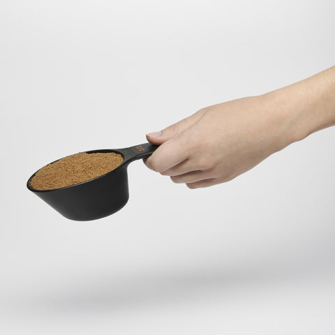 One-half-cup size is clearly marked for precise prep.