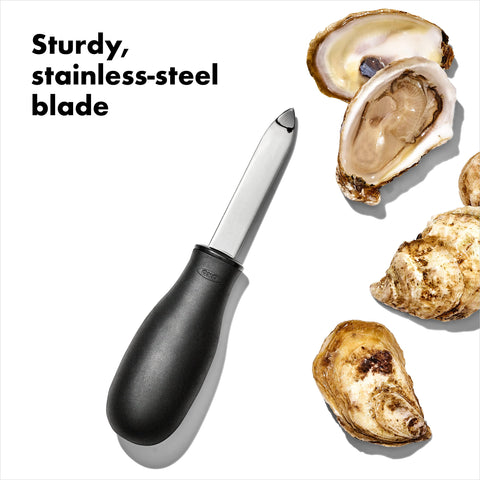 OXO Good Grips Oyster Knife dishwasher-safe for convenient cleaning after use.
