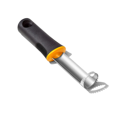 OXO Good Grips Peach Pitter fits in drawers for quick pit removal.