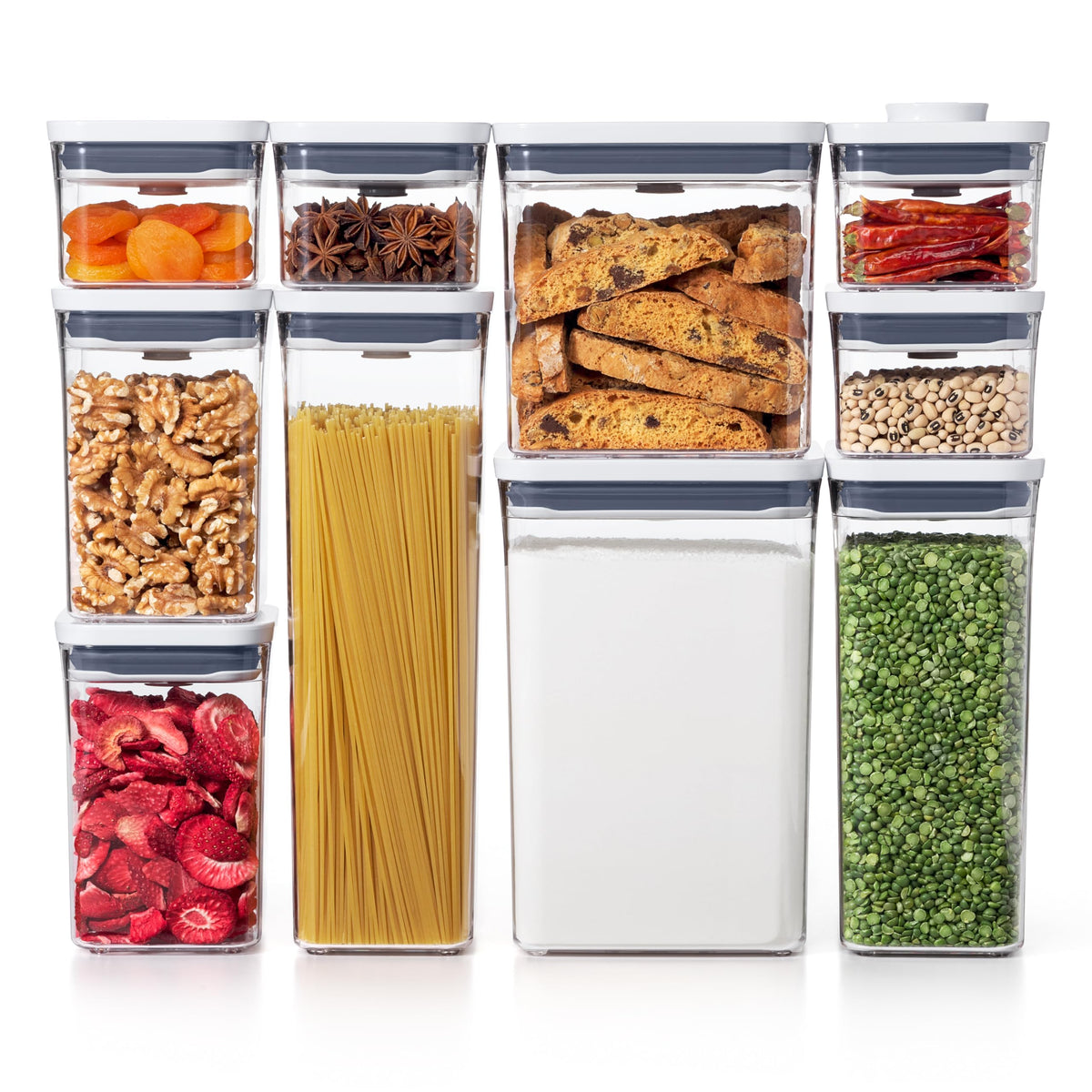OXO Good Grips POP 2.8 Qt container with airtight seal keeps dry staples fresh.