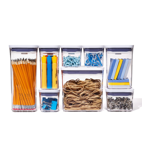 OXO Good Grips POP accessories under lid attach to lids for expanded storage.