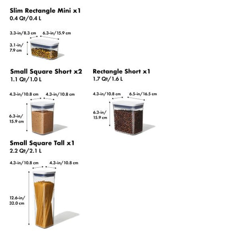 OXO Good Grips POP container 1.1-Qt demonstrates versatile organization.