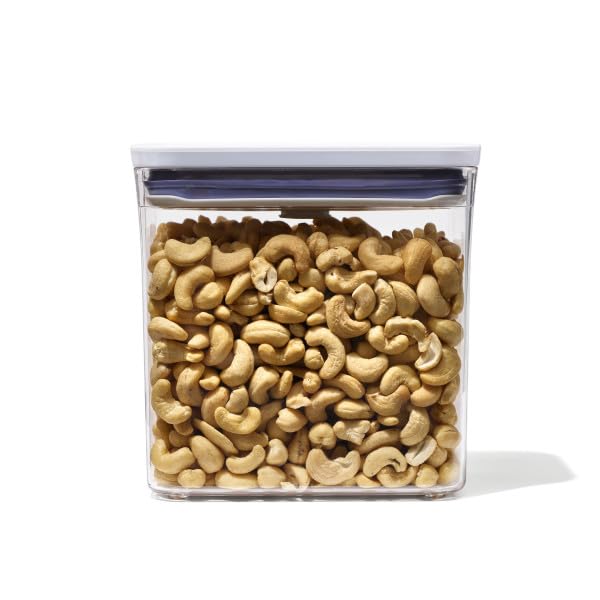 OXO Good Grips POP system stacks with other POP containers for flexible storage.