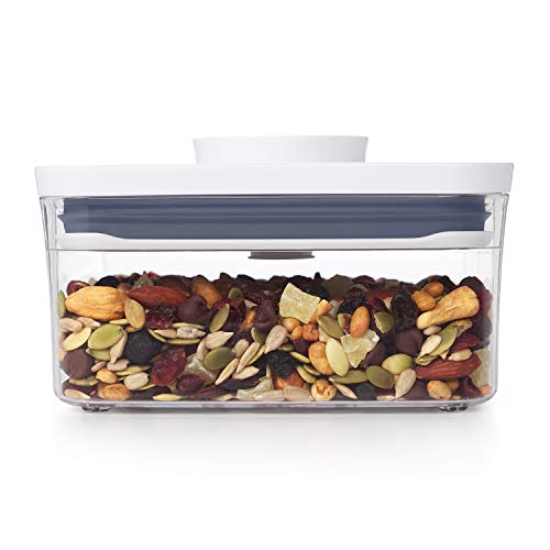 OXO POP fill line helps portion staples precisely.