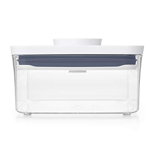 OXO POP stackable design maximizes cabinet space.