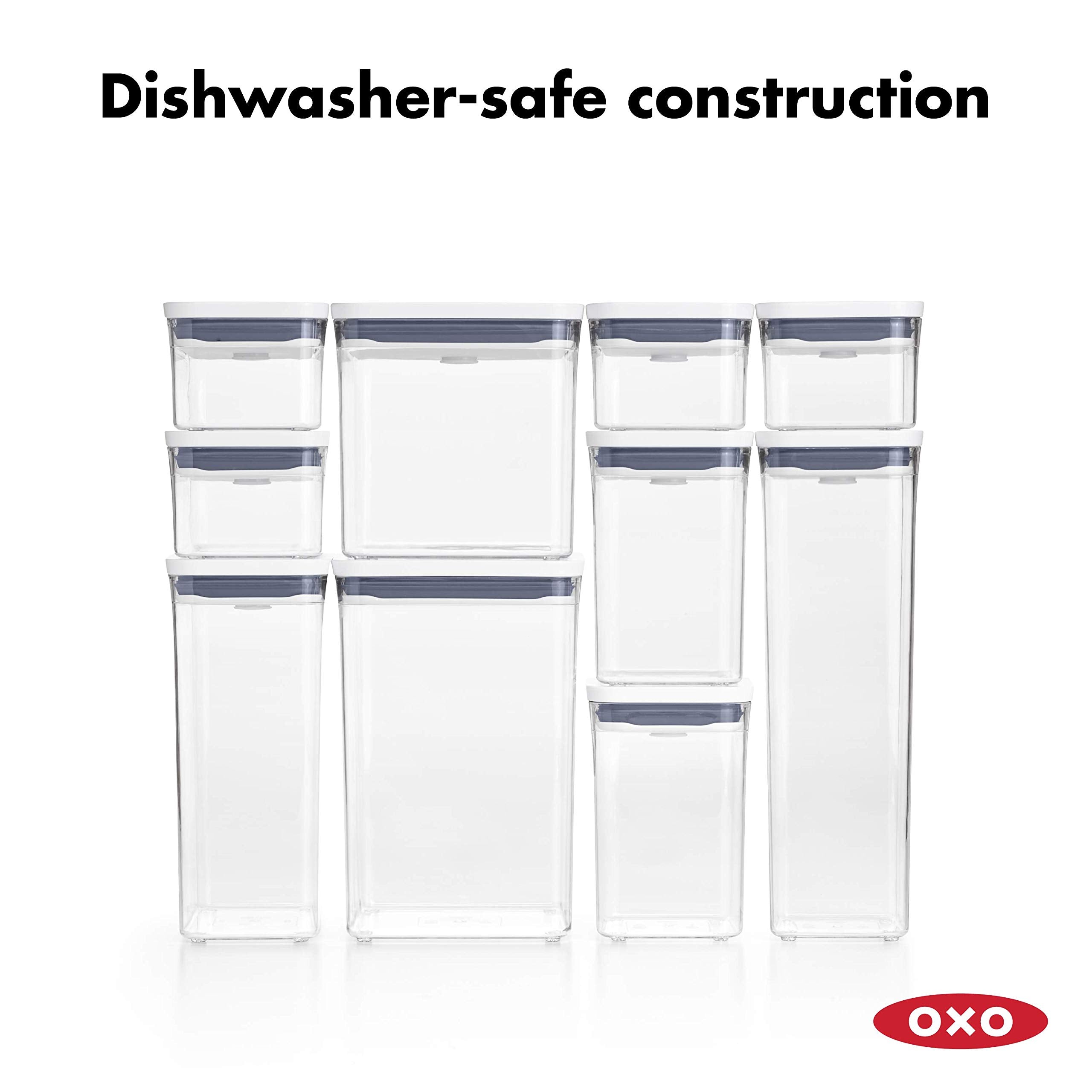 OXO POP compact design supports pantry organization and other rooms.