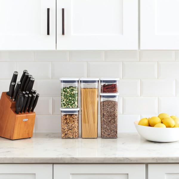 OXO Good Grips POP container customizable-fit-space shows flexible use.