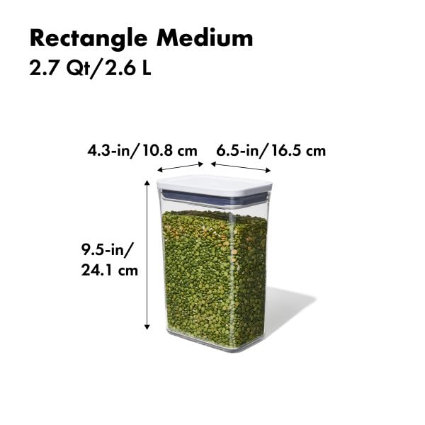 Fill line on the POP container helps measure staples like flour or sugar.
