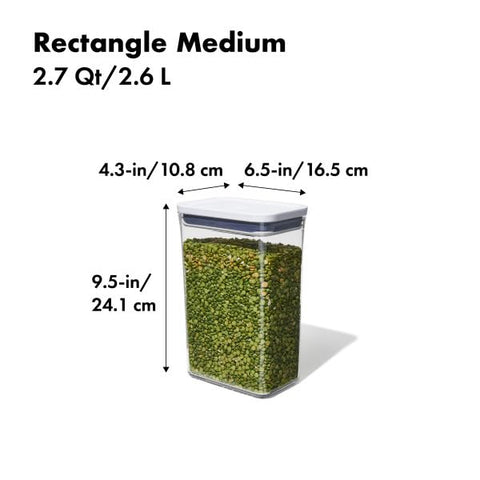 Fill line on the POP container helps measure staples like flour or sugar.