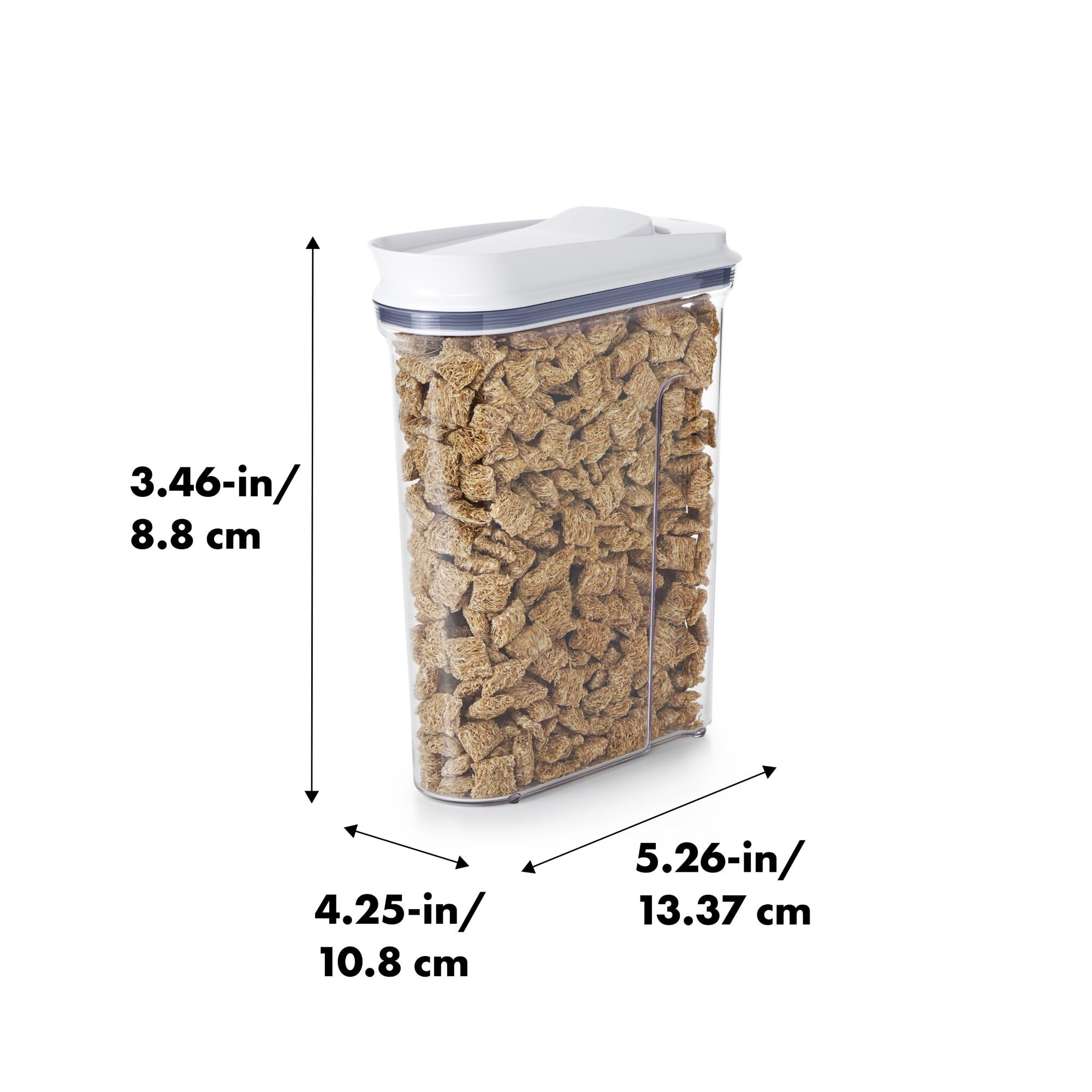 OXO Good Grips POP container with narrow shape fits countertops and cabinets neatly