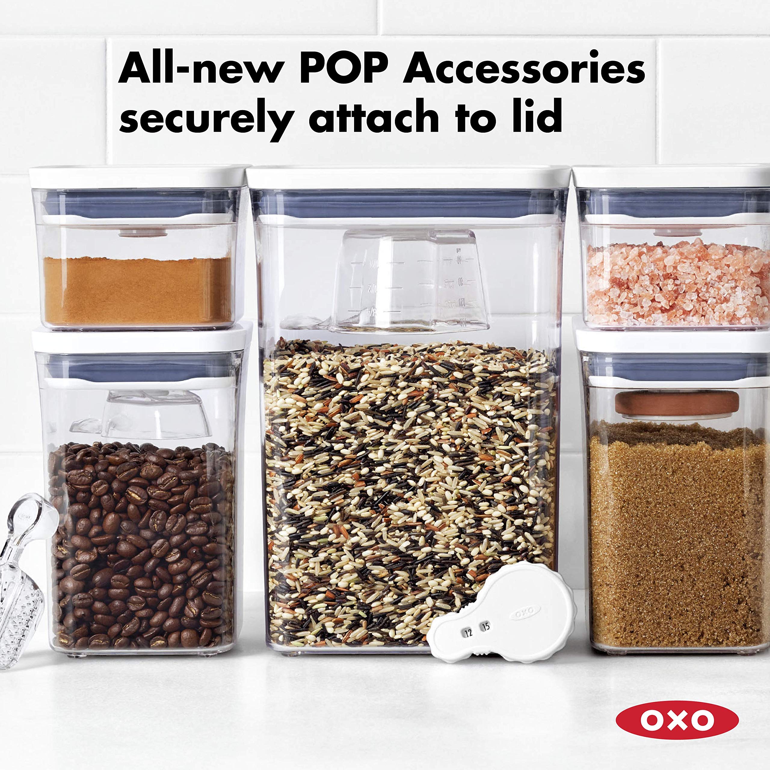 OXO Good Grips POP slim mini stores snacks or nuts neatly