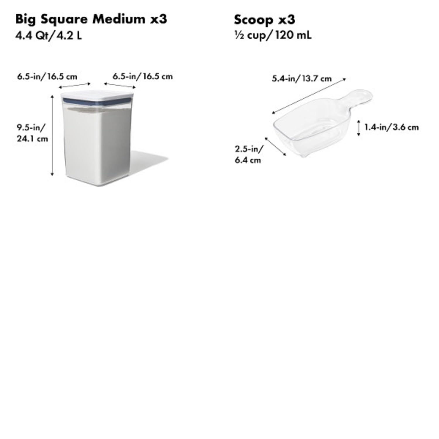 OXO Good Grips POP dishwasher-safe top-rack cleaning for convenience.