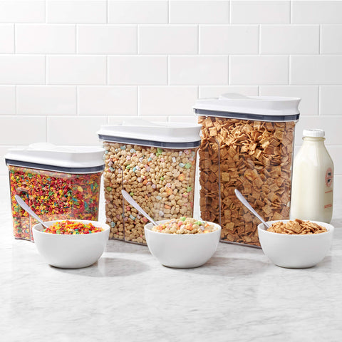 OXO Good Grips POP interchangeable lids simplify refills across sizes