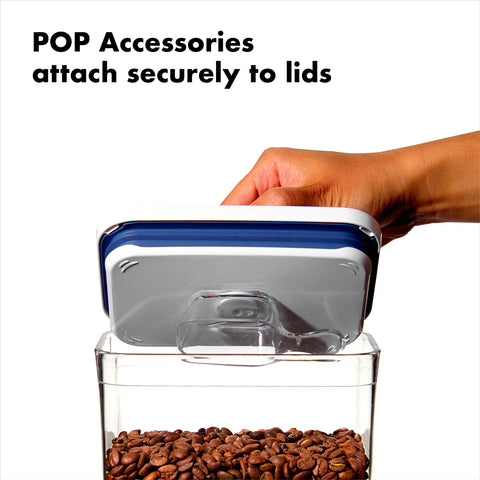 OXO Good Grips POP lid handle design simplifies opening and serving.