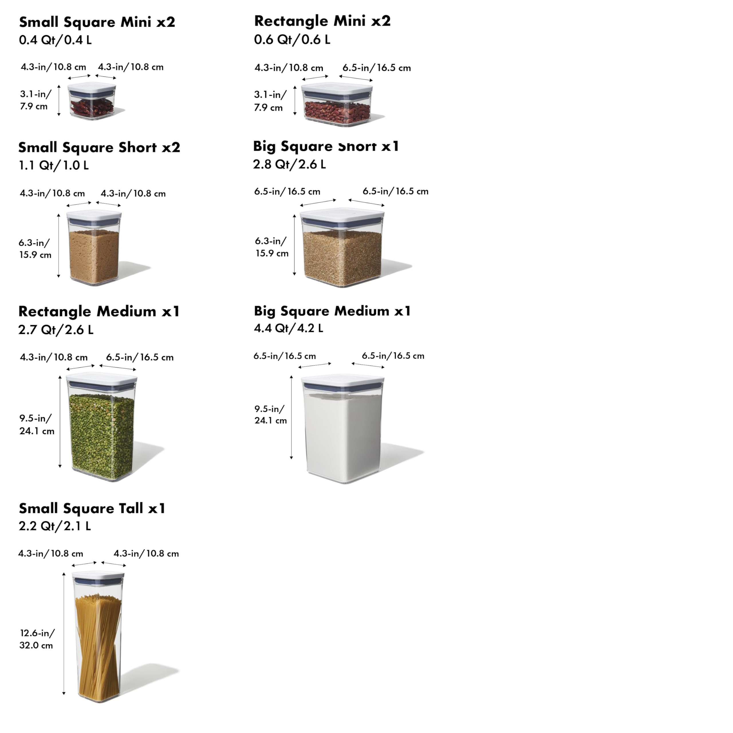 OXO Good Grips POP push-button lid creates airtight seal and doubles as a convenient handle.