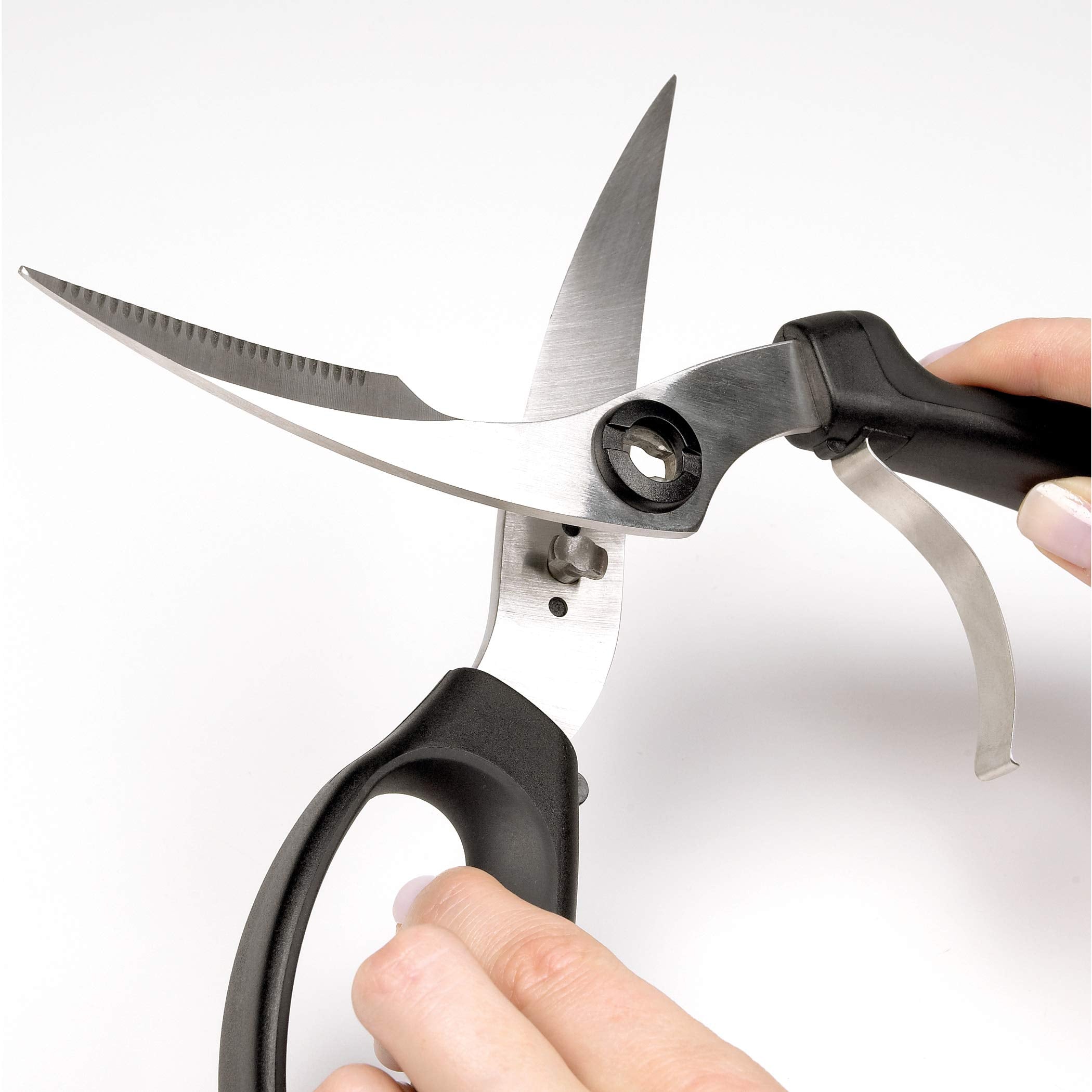 OXO Good Grips poultry shears compact design fit for kitchen drawers