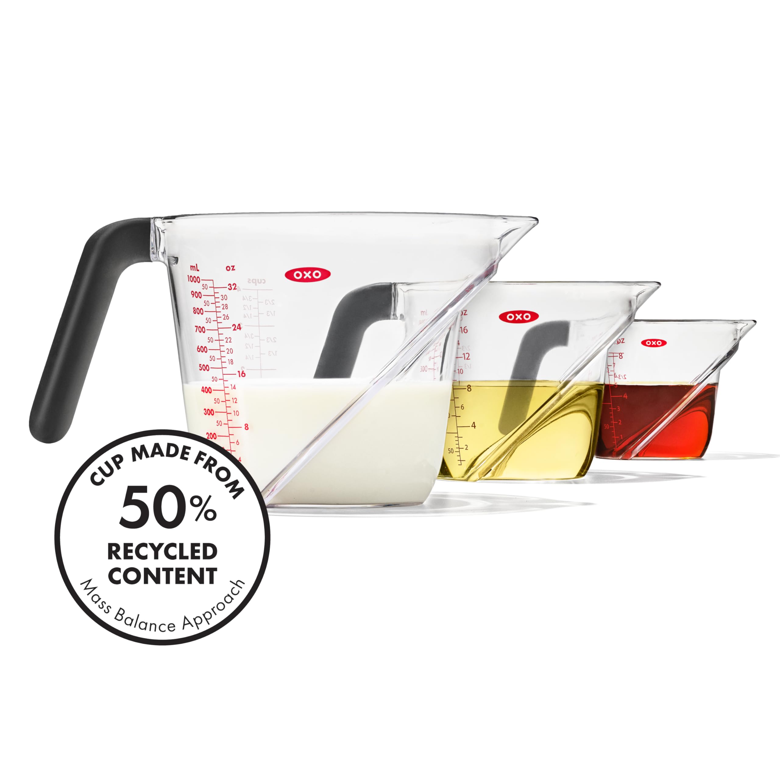 OXO Good Grips pour-spout delivers controlled pouring with minimal drips.