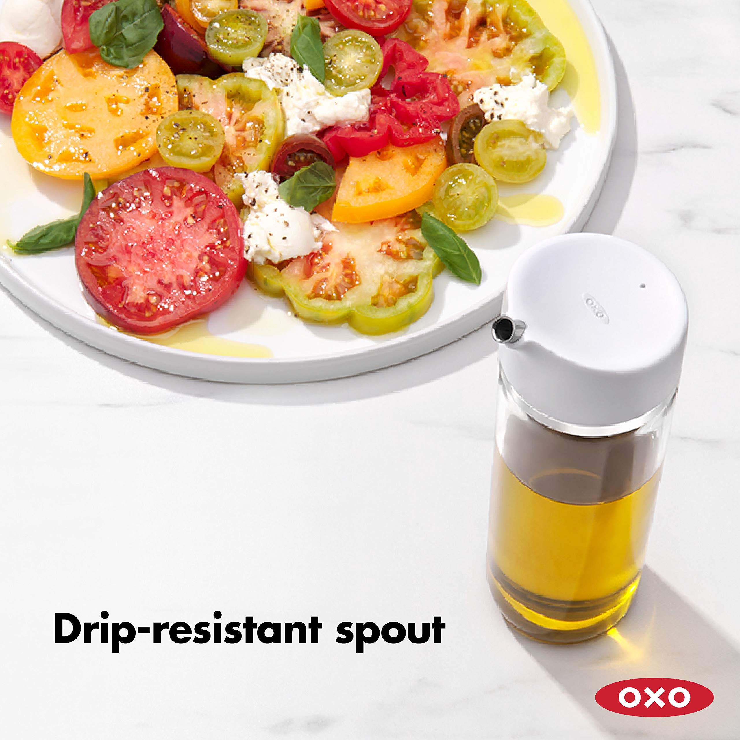 Stainless steel accents on the OXO Precision Pour Dispenser