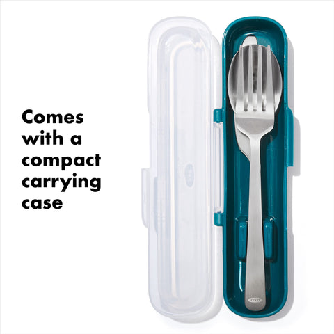 OXO Good Grips Prep and Go spoon for smooth servings on the move.