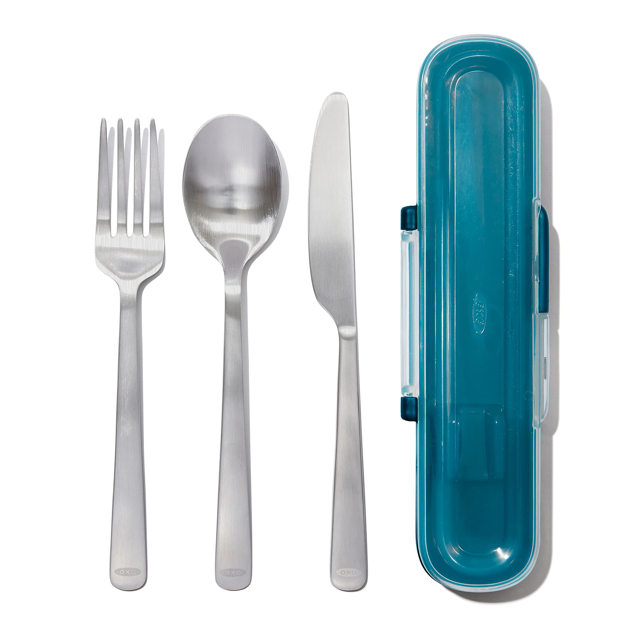OXO Good Grips Prep and Go case open, compact on-the-go meal kit.