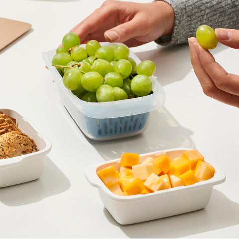 OXO Prep & Go container shows contents at a glance in the fridge