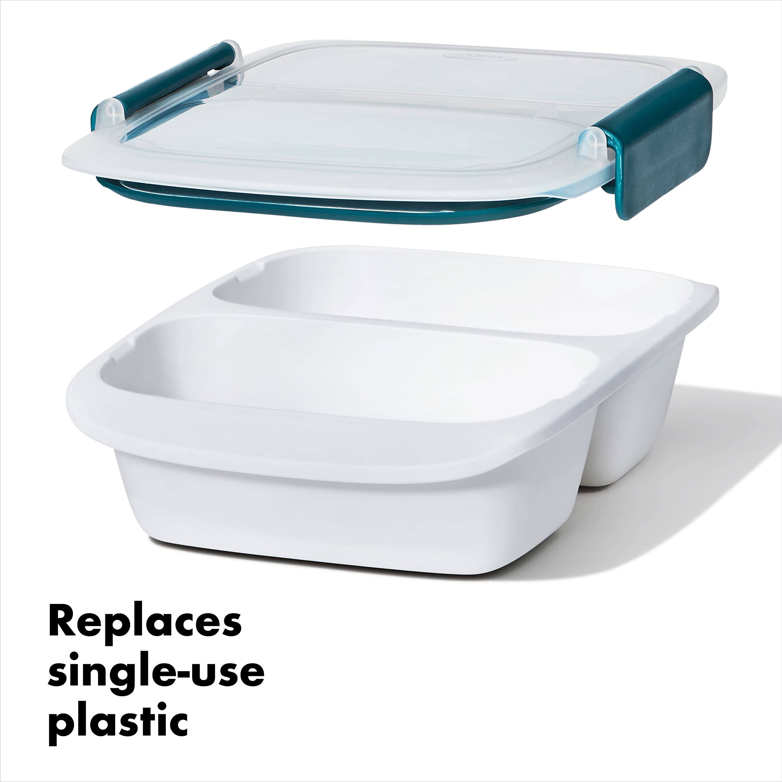 OXO Good Grips Prep & Go stay-cool handles for microwave-to-table transfer