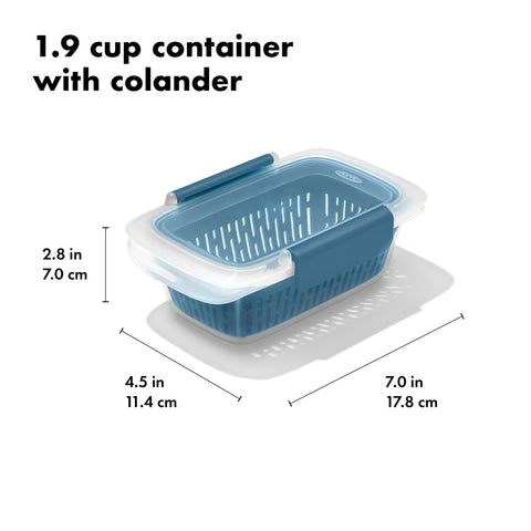 OXO Prep & Go lid with gasket to prevent leaks