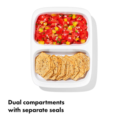 OXO Good Grips Prep & Go leakproof lid with silicone gasket for secure transport.