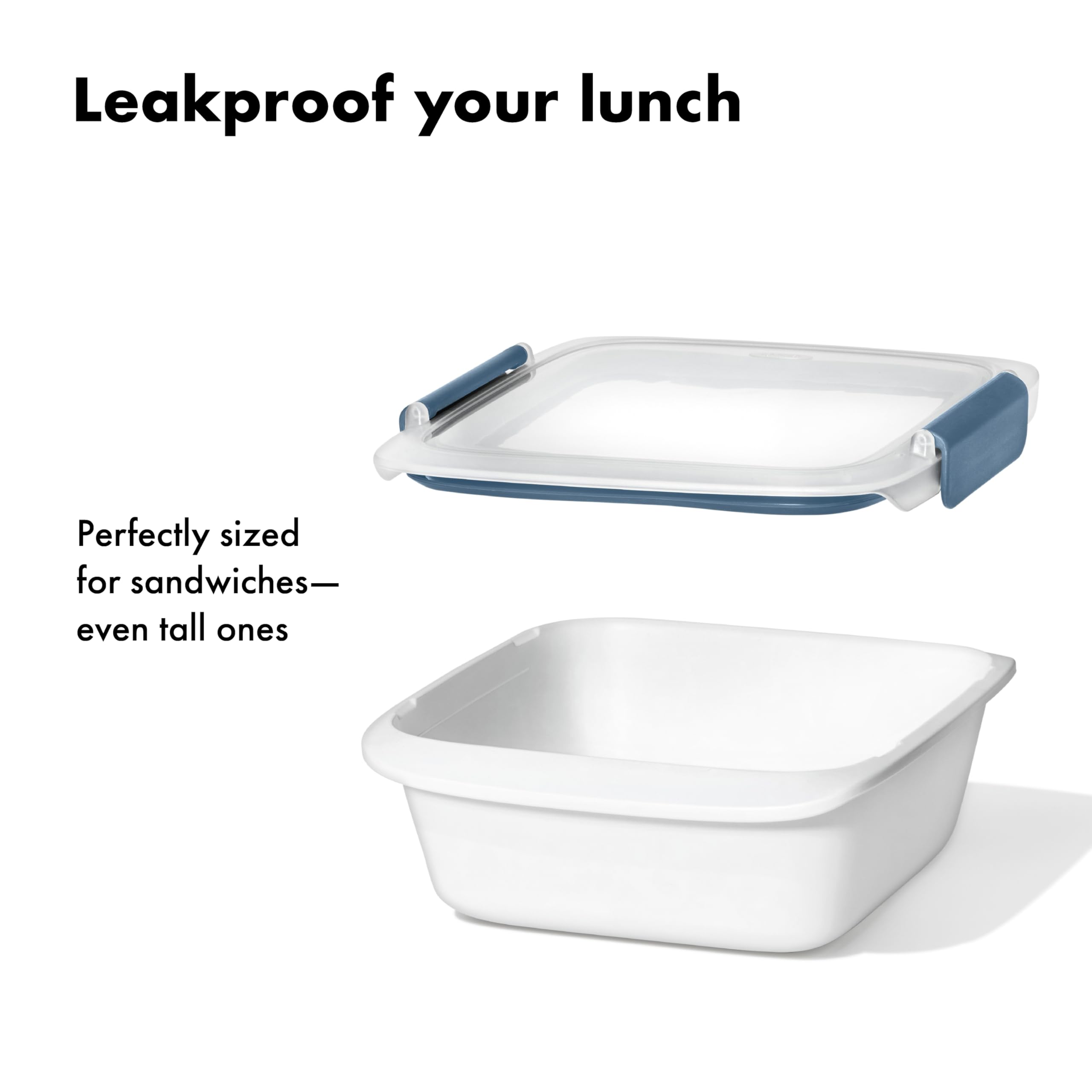 OXO Good Grips Prep & Go leakproof lid prevents spills during travel.