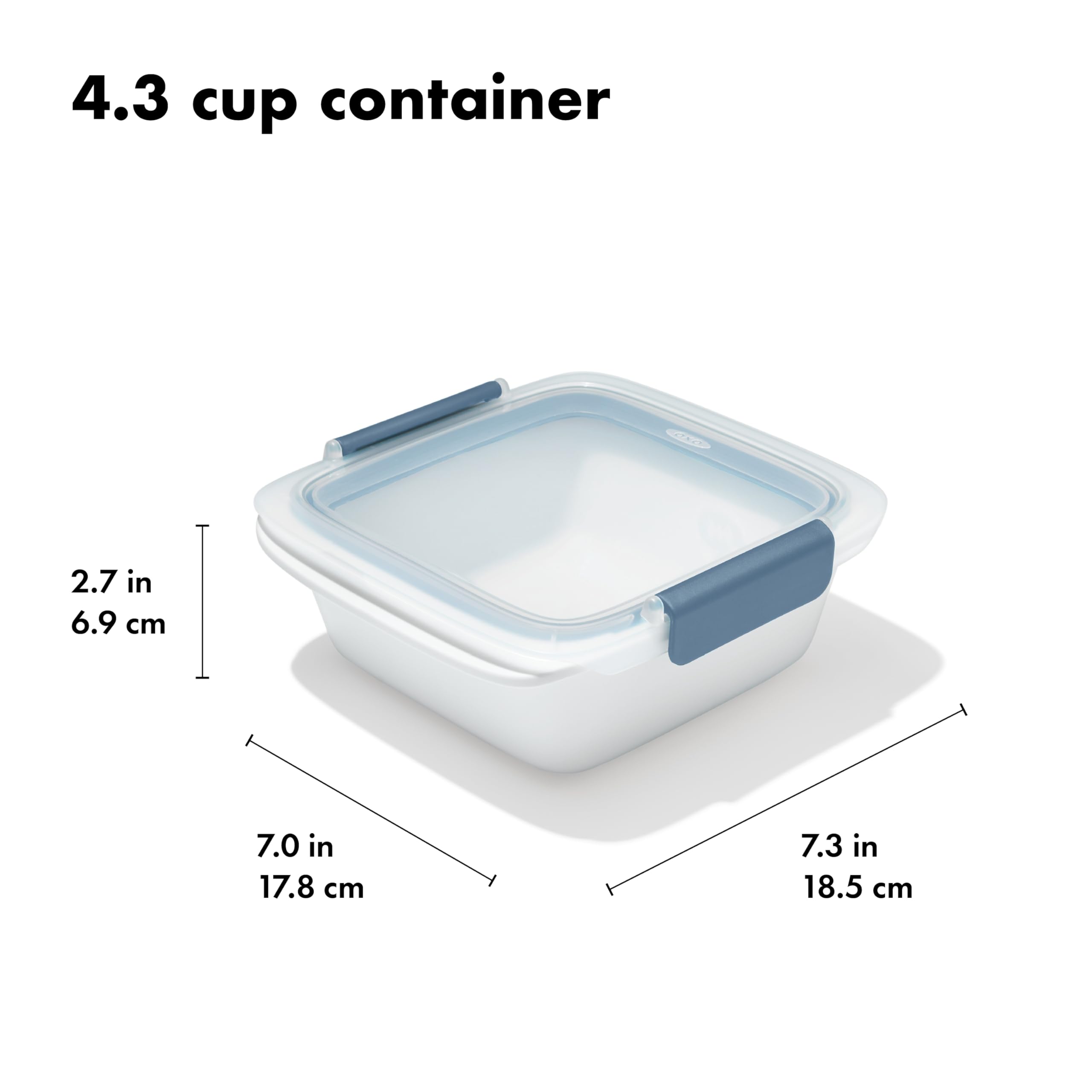 OXO Good Grips Prep & Go stacks neatly for compact fridge storage.