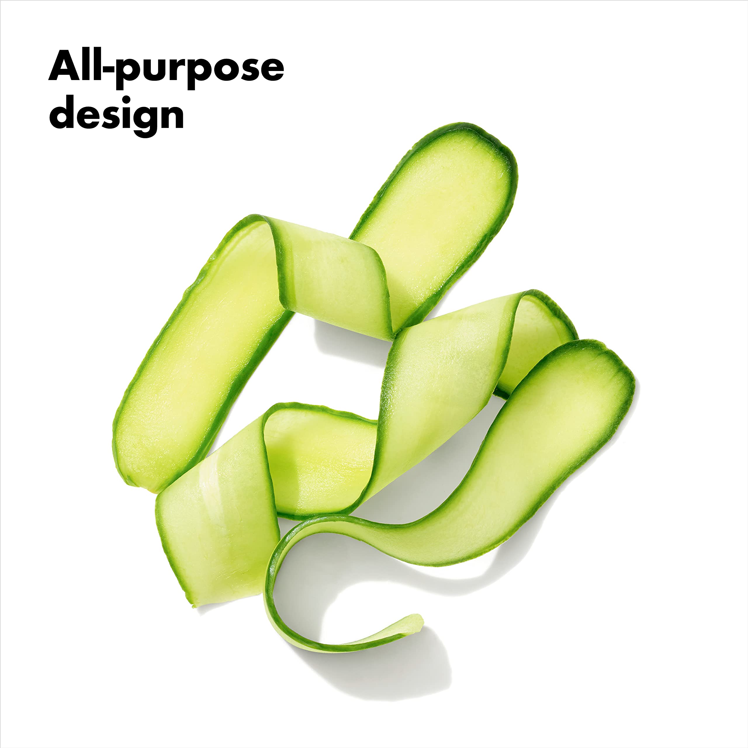 OXO Good Grips Pro Swivel Peeler blemish-remover feature ready to scoop surface imperfections.