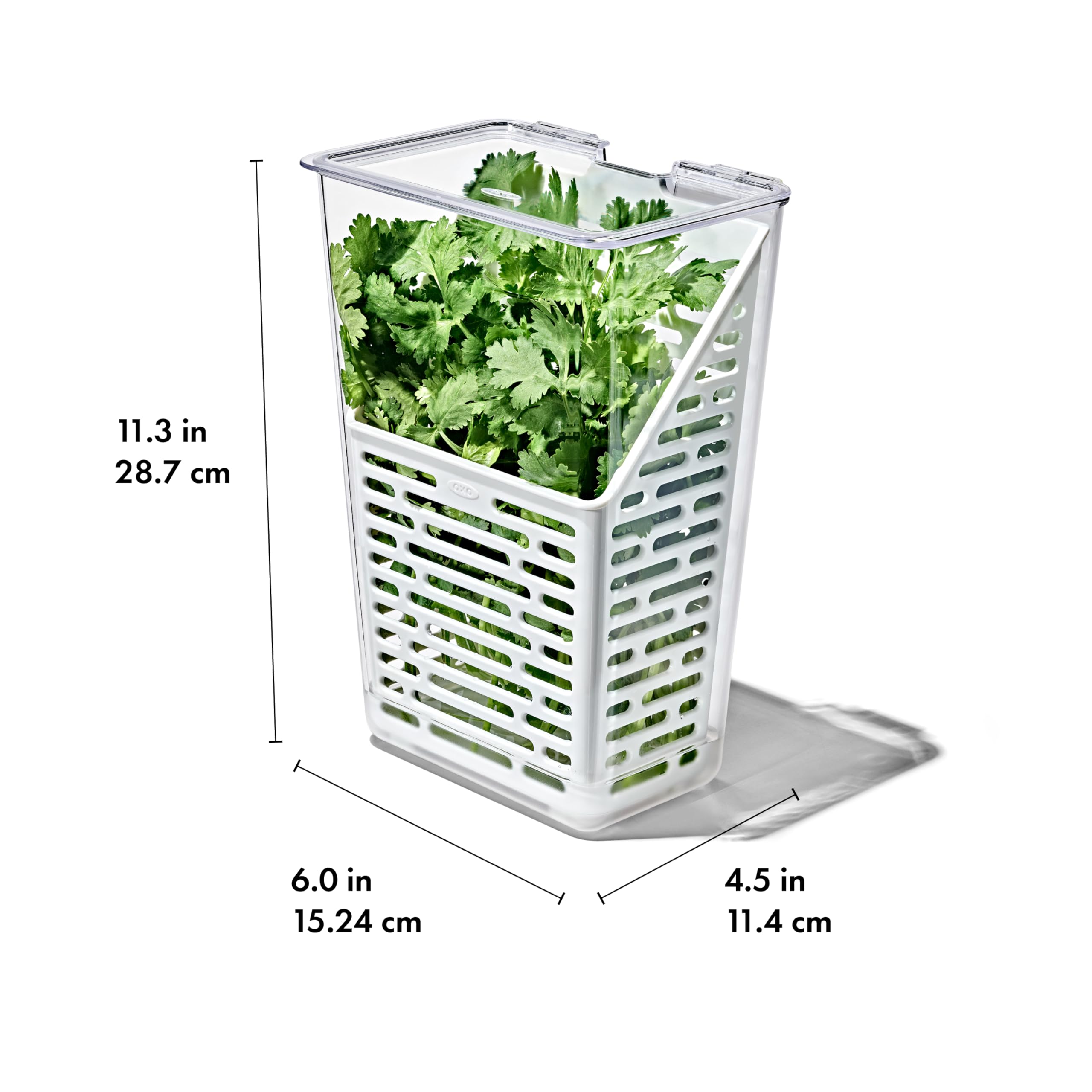 OXO Good Grips Herb Keeper BPA-free and dishwasher safe, coordinates with other Produce Savers.