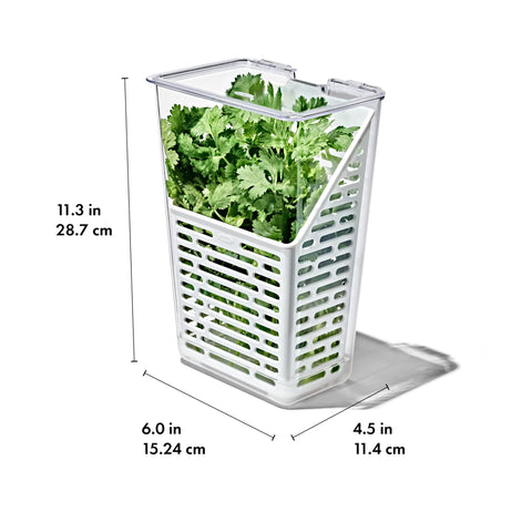 OXO Good Grips Herb Keeper BPA-free and dishwasher safe, coordinates with other Produce Savers.