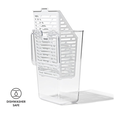 OXO Good Grips Herb Keeper narrow design fits fridge shelves and doors.