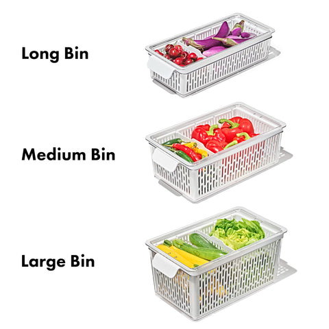 OXO Good Grips Long Bin adjustable divider keeps produce organized and visible