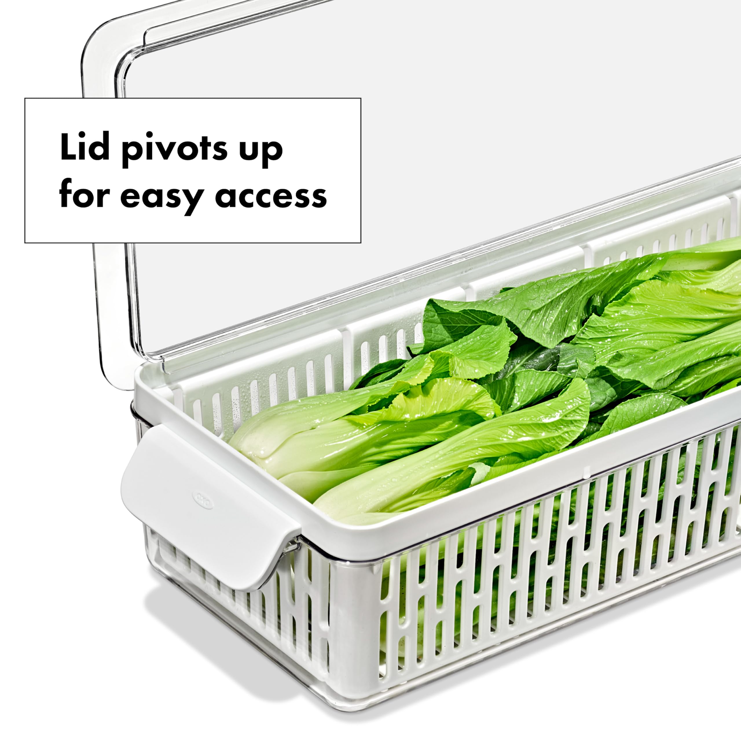 OXO Good Grips Long Bin stackable design for modular organization