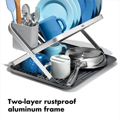 OXO Good Grips rustproof aluminum frame stays sturdy through daily use