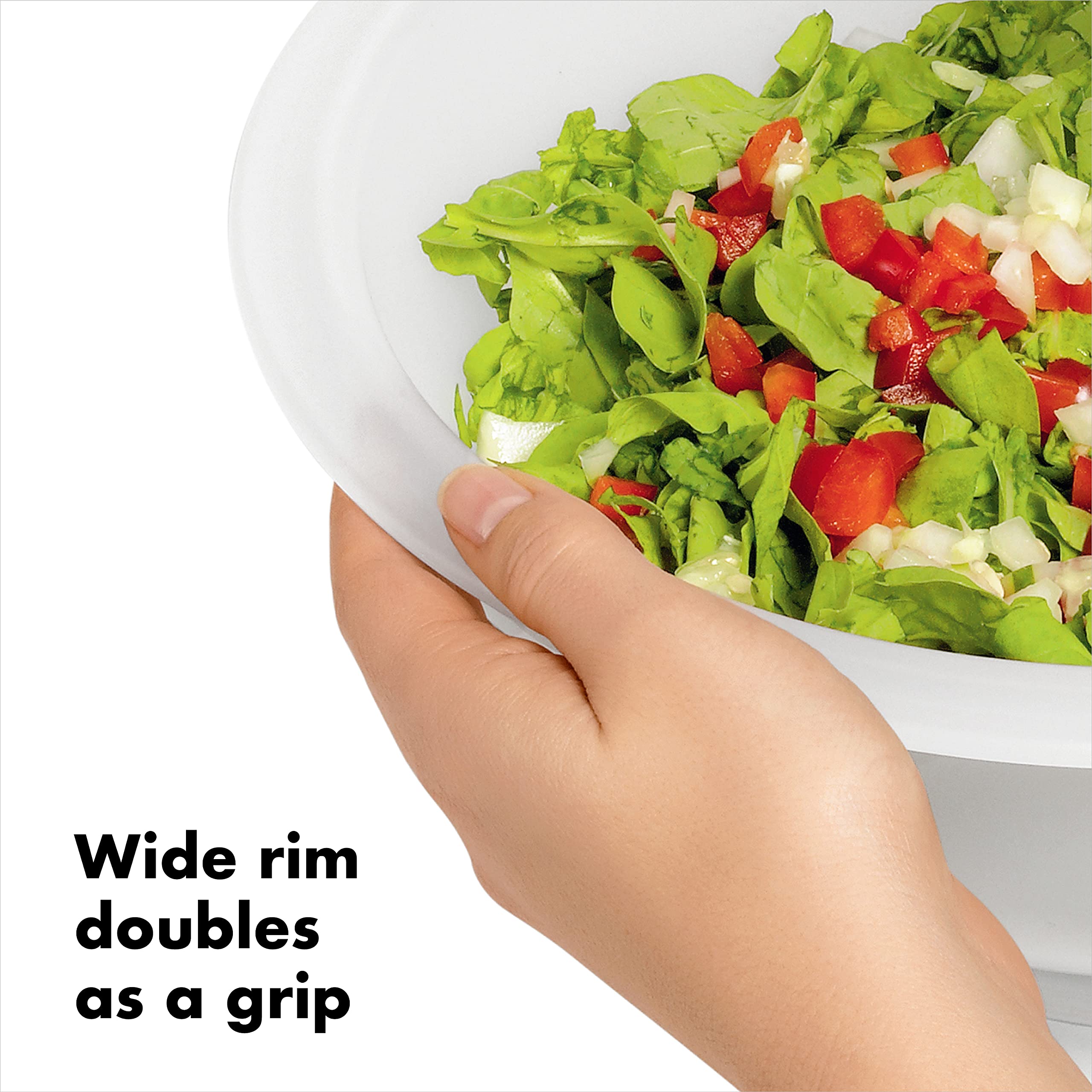 OXO Good Grips Salad Chopper with Bowl highlights 5.5-quart capacity for prep space.