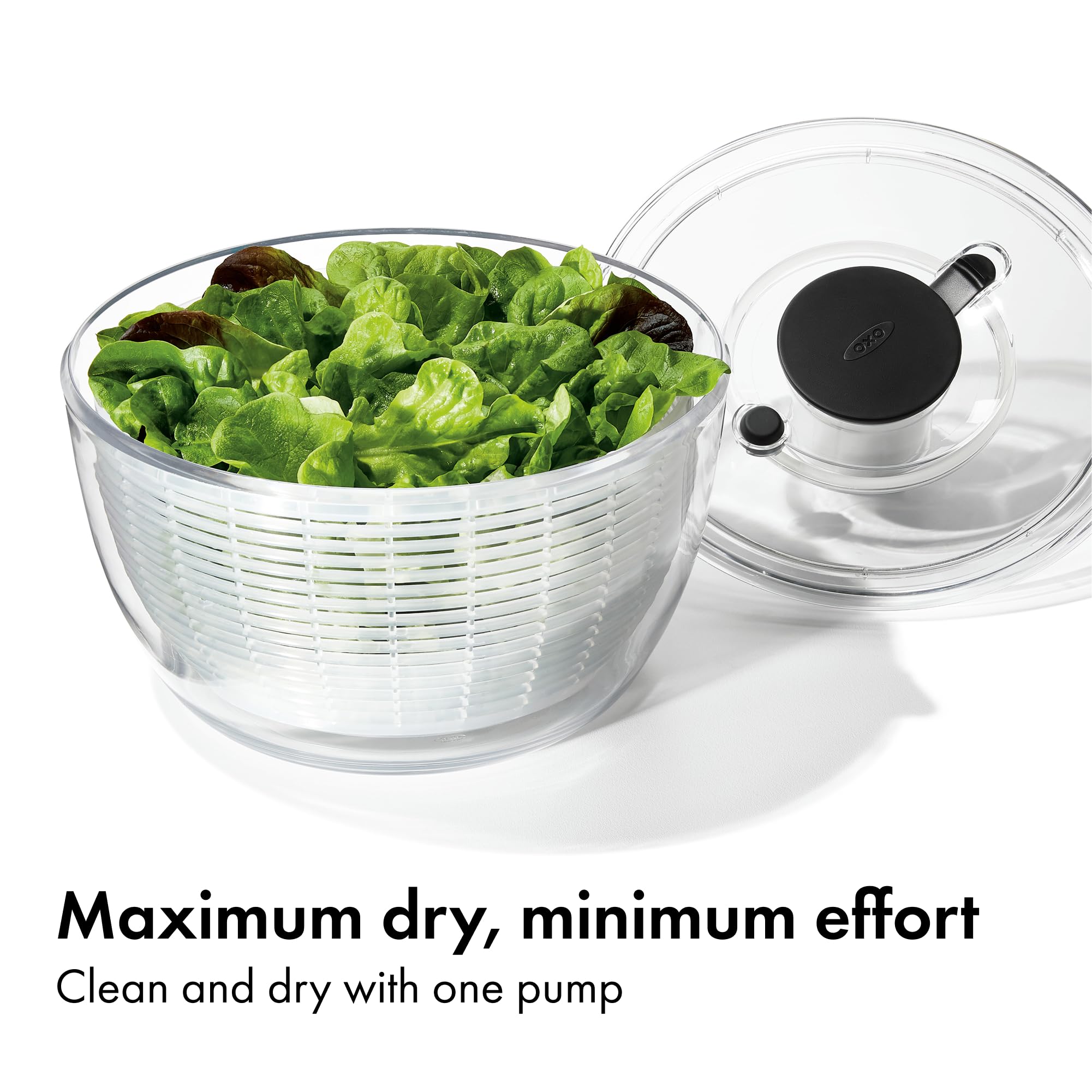OXO Good Grips basket inside bowl demonstrates versatile washing and drying.