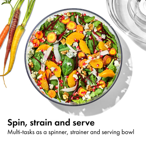 OXO Good Grips clear bowl doubles as serving dish for salads