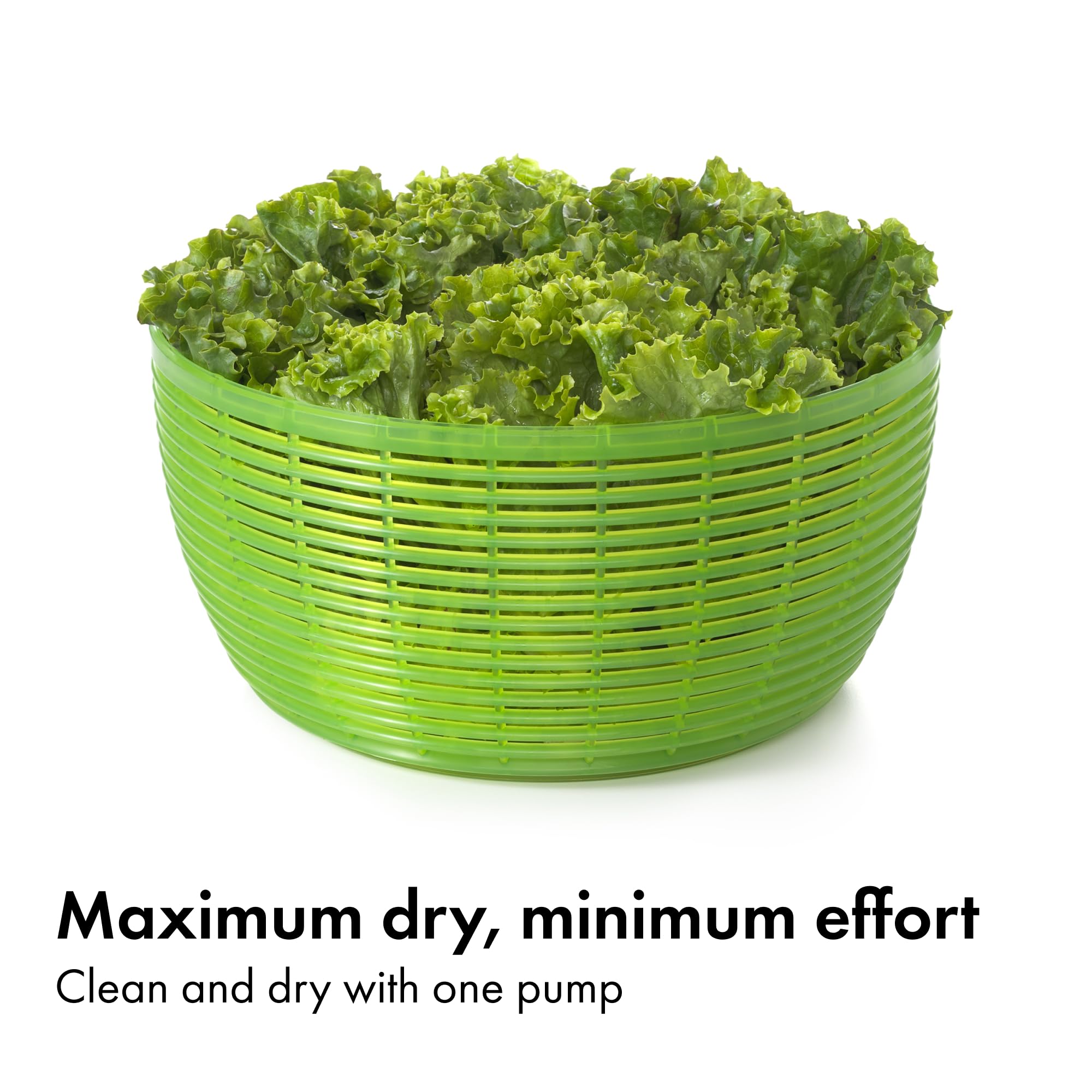 OXO Good Grips brake button stops basket instantly