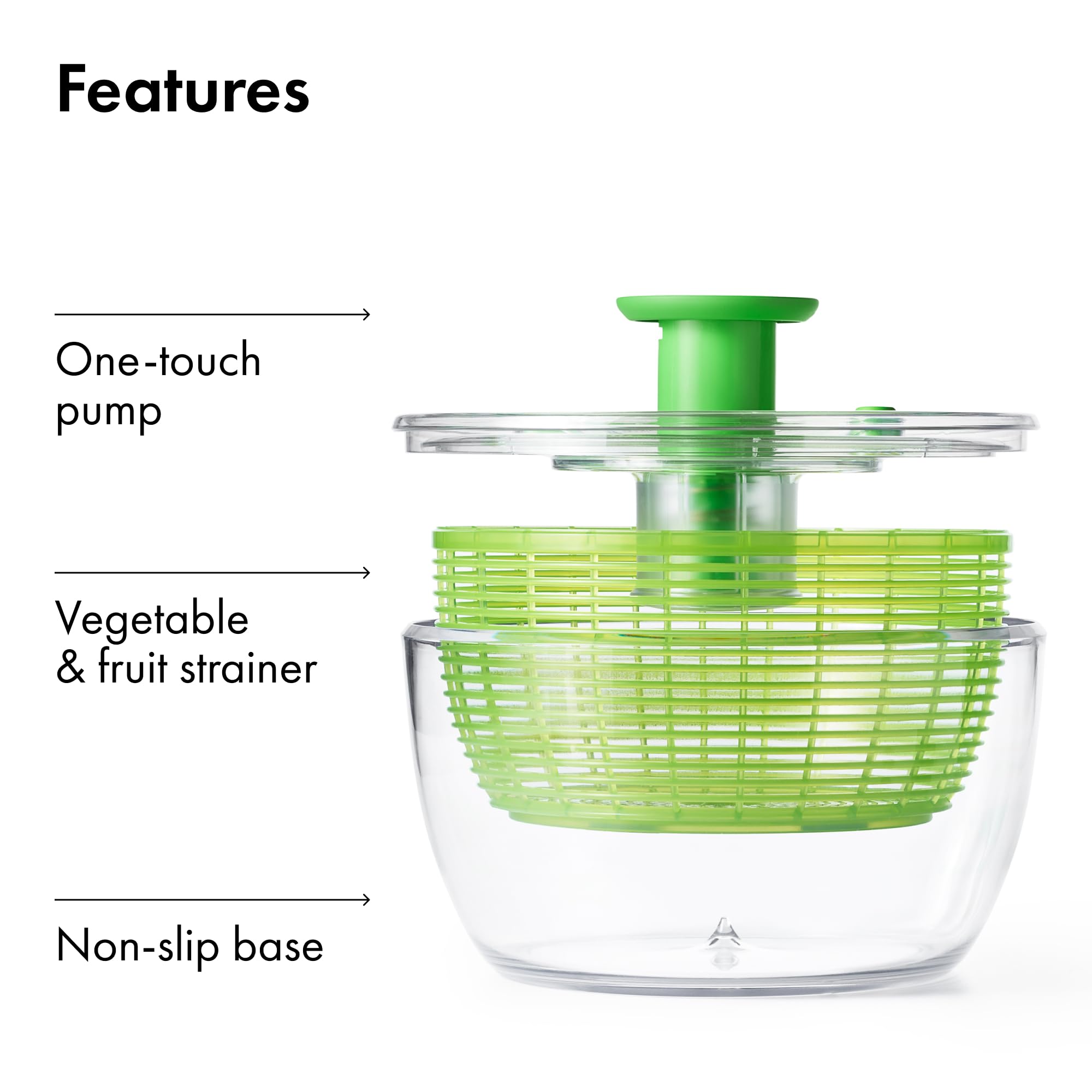 OXO Good Grips flat lid folds for compact storage