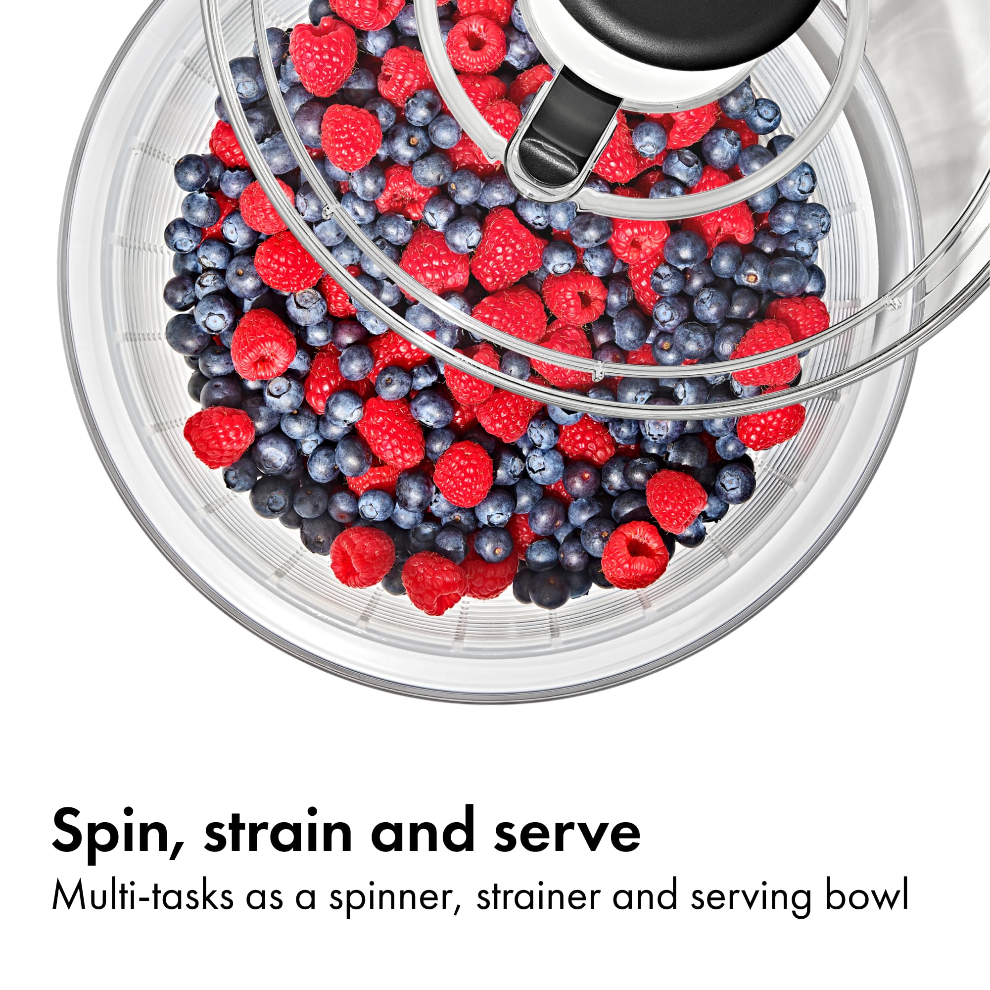 OXO Good Grips storage lock keeps pump flush for neat stacking.