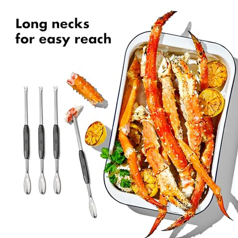 OXO Good Grips Seafood Picks soft non-slip grip stays comfortable in wet hands.