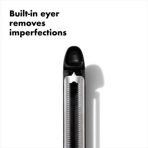 OXO Good Grips Serrated Peeler peeling tomato skin smoothly and evenly