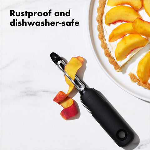 OXO Good Grips Serrated Peeler zucchini prep with precision