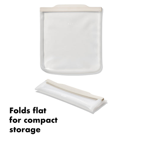 OXO Good Grips silicone bag microwave-safe for reheating leftovers