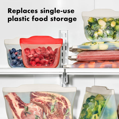 OXO Good Grips silicone bag wide opening for mess-free filling